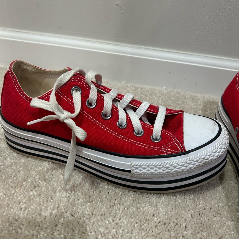 Converse Red and White Women's Sneakers